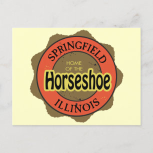 Horseshoe Sandwich Springfield Illinois Postcard