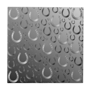 horseshoe, silver, pattern grey, luck, pattern, ceramic tile