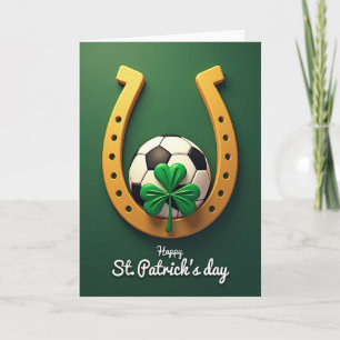 Horseshoe Soccer Clover Card