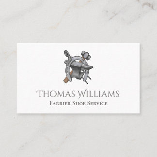 Horseshoe Tools Equestrian Horse Farrier Business Card