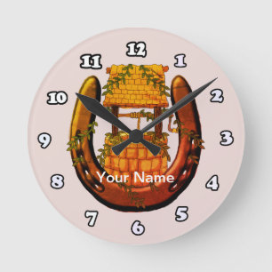 Horseshoe Wishing Well clock