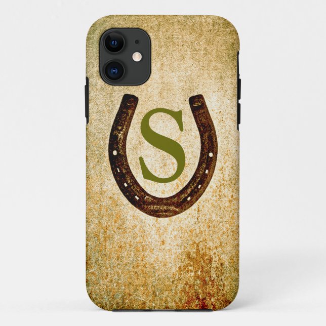 Horseshoe with Monogram to Personalise Case-Mate iPhone Case (Back)