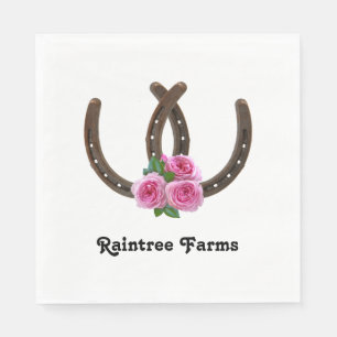 Horseshoes and Roses Napkin