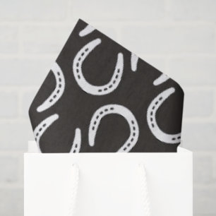 Horseshoes Black Equestrian Cowboy Horse Barn Tissue Paper