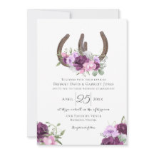 Horseshoes Floral Purple Wedding
