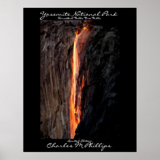 Horsetail  falls Fire Falls Poster