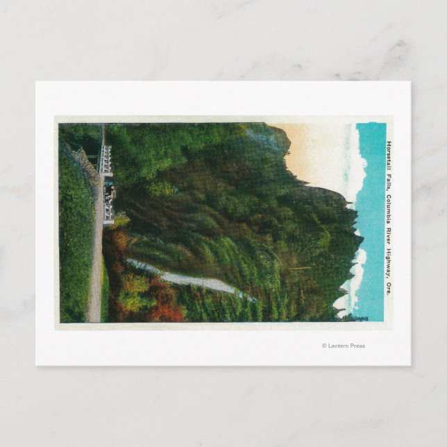 Horsetail Falls in Columbia River Gorge Postcard (Front)