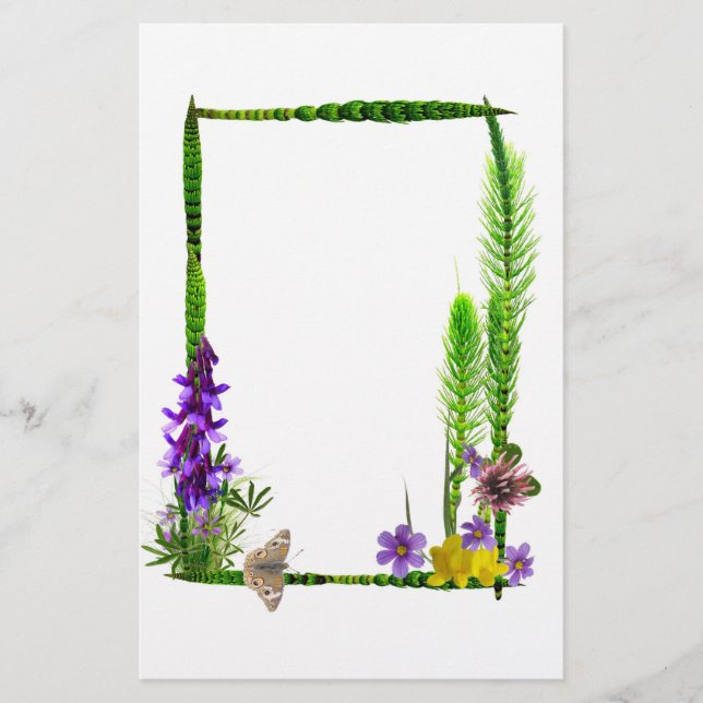 Horsetails, Wildflowers Buckeye Stationery (Front)