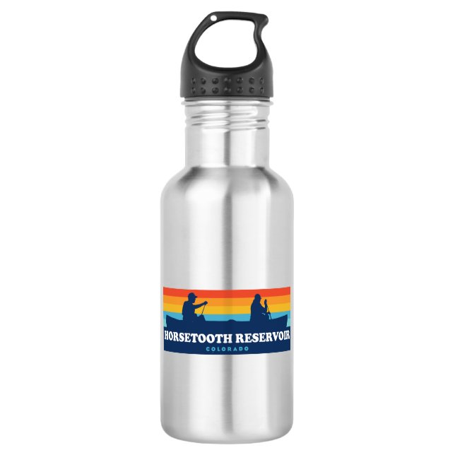 Horsetooth Reservoir Colorado Canoe 532 Ml Water Bottle (Front)