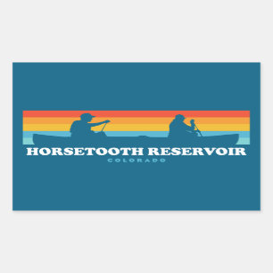 Horsetooth Reservoir Colorado Canoe Rectangular Sticker