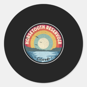 Horsetooth Reservoir Colorado Colorful Classic Round Sticker