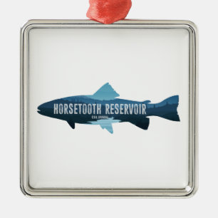 Horsetooth Reservoir Colorado Fish Metal Ornament