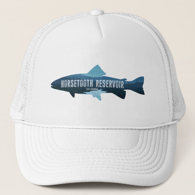 Horsetooth Reservoir Colorado Fish Trucker Hat (Front)