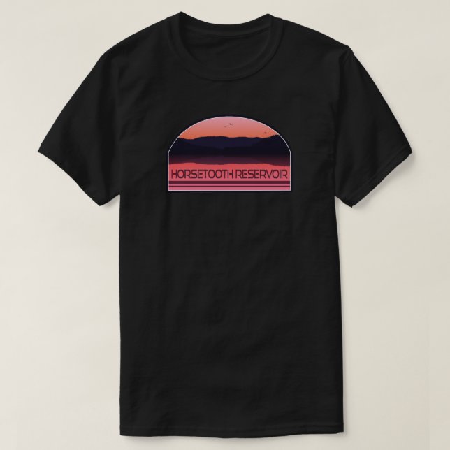 Horsetooth Reservoir Colorado Red Sunrise T-Shirt (Design Front)