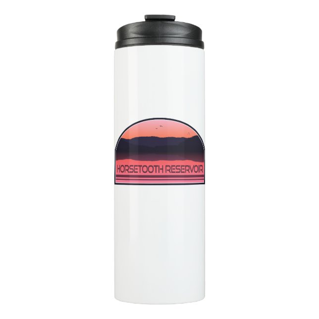 Horsetooth Reservoir Colorado Red Sunrise Thermal Tumbler (Front)