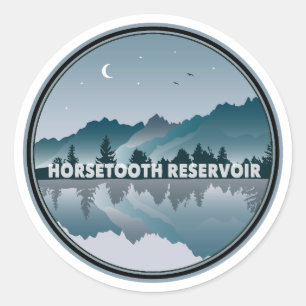 Horsetooth Reservoir Colorado Reflection Classic Round Sticker