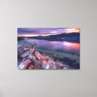 Horsetooth Reservoir Winter Sunset Canvas Print