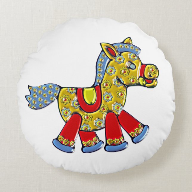 Horsey BABY DECOR Round Cushion (Front)