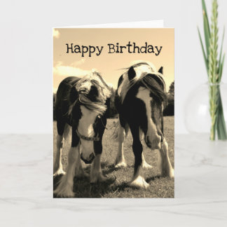 Horsey Birthday Card