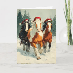 Horsey Christmas Greeting Card