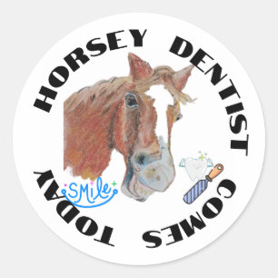Horsey dentist comes today Sticker