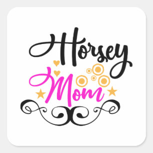 Horsey Mum Square Sticker