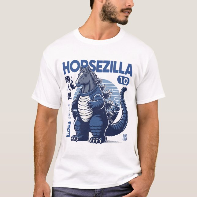 Horsezilla Shirt | Giant Monster Horse Art | Epic  (Front)