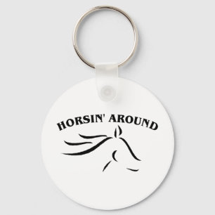 Horsin' Around Key Ring