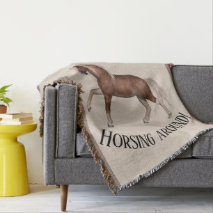 Horsing Around Throw Blanket