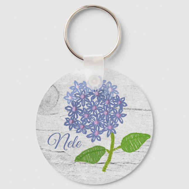 Hortensie, personalized key ring (Front)