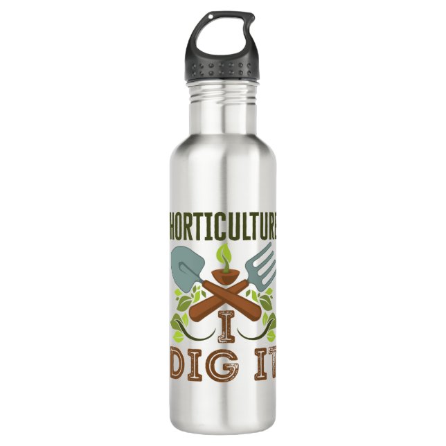 Horticulture I Dig It 710 Ml Water Bottle (Front)