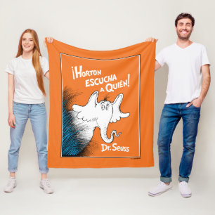 Horton Escucha A Quien Spanish Book Cover Fleece Blanket