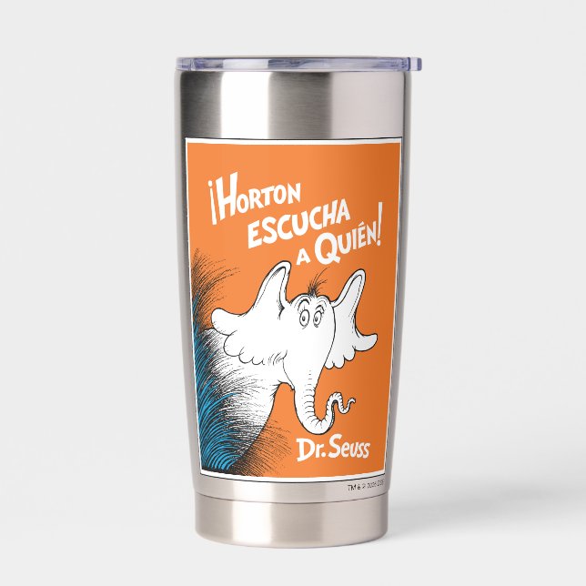 Horton Escucha A Quien Spanish Book Cover Insulated Tumbler (Left)