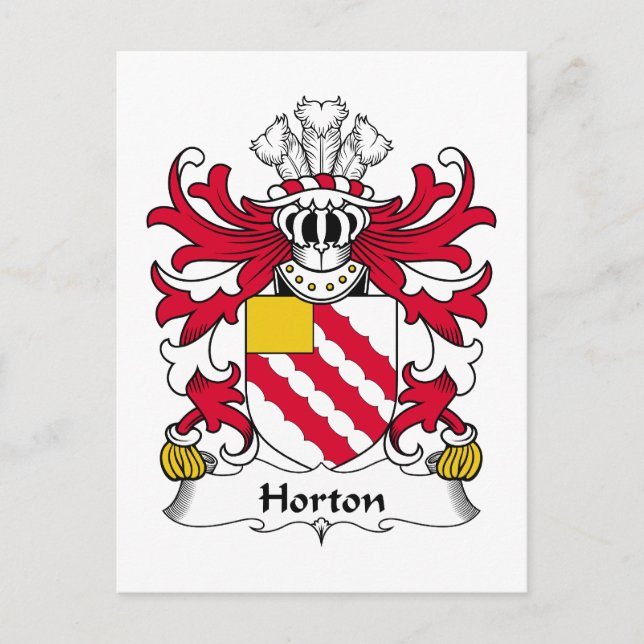 Horton Family Crest Postcard (Front)