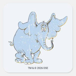 Horton Hears A Who Horton Distressed Square Sticker