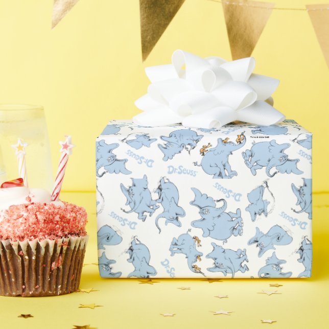 Horton Hears A Who Monkey Pattern Wrapping Paper (Birthday Party)