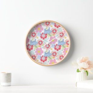 Horton Hears A Who   Pastel Flower Pattern Clock