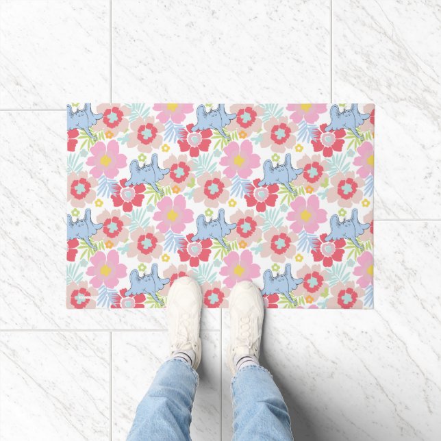 Horton Hears A Who | Pastel Flower Pattern Doormat (Indoor)