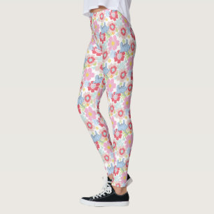 Horton Hears A Who   Pastel Flower Pattern Leggings