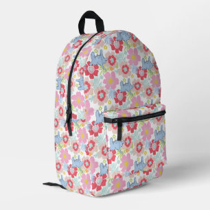 Horton Hears A Who   Pastel Flower Pattern Printed Backpack