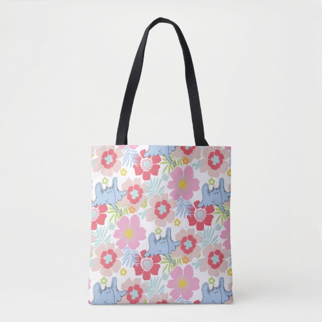 Horton Hears A Who | Pastel Flower Pattern Tote Bag (Front)