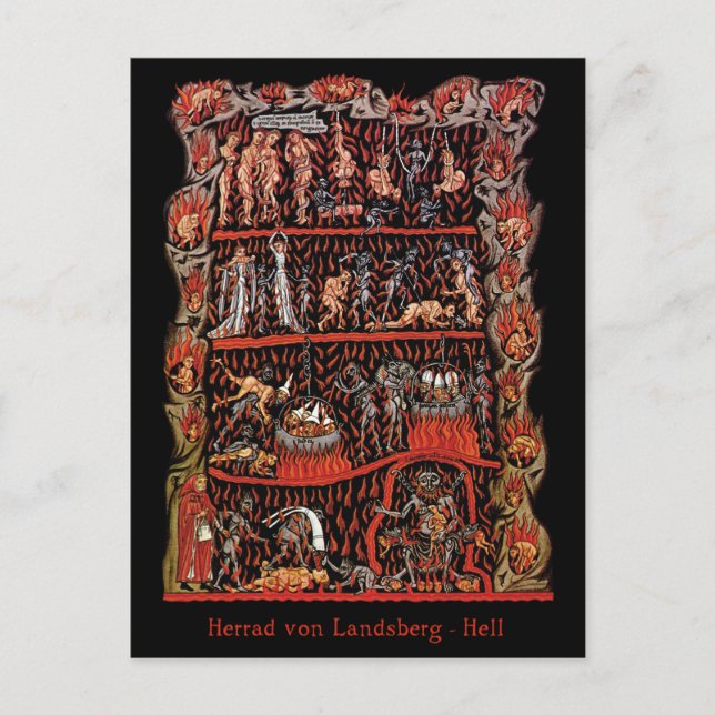 Hortus Deliciarum Hell Postcard (Front)