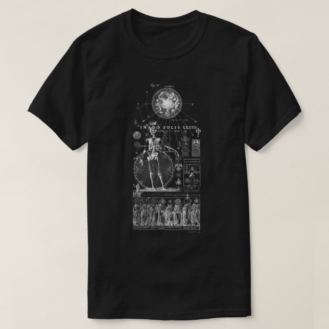 HORUS - Amun Ra - Solar - Sun God Alchemy - Occult T-Shirt (Design Front)