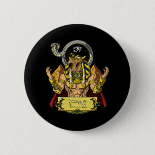 Horus Egyptian God Ra Pyramids Ancient Mythology 6 Cm Round Badge