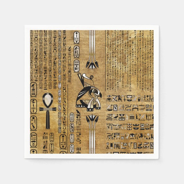 Horus - Egyptian Hor- Gold and Pearl Napkin (Front)