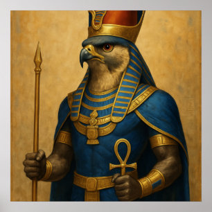 Horus Falcon God Egyptian Poster Art