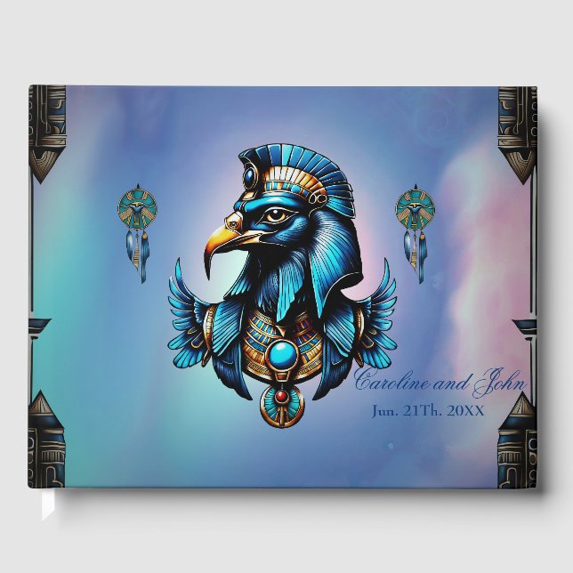 Horus the egyptian falcon god.  guest book (Front)