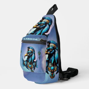 Horus the egyptian falcon god. sling bag