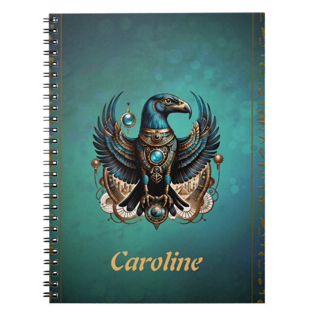 Horus the falcon god. notebook (Front)