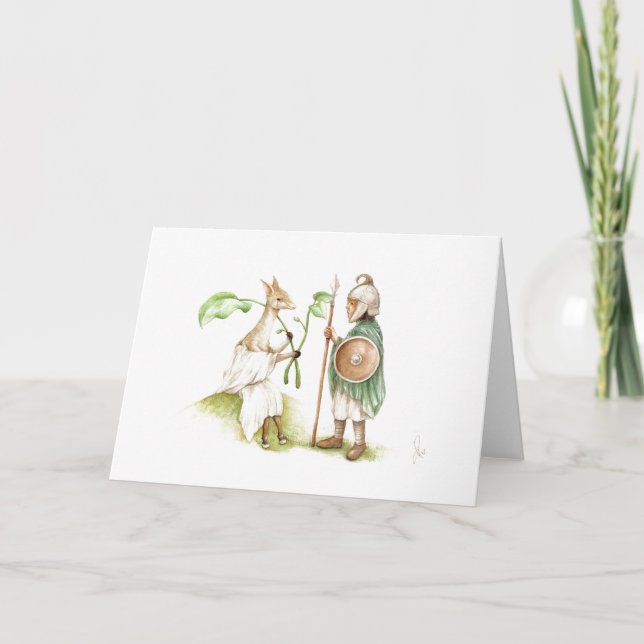 Hos & Ertae Franks Casket Greeting Card (Front)